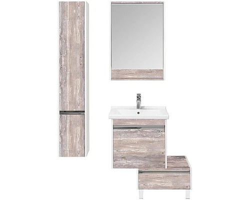 Купить Комод белый глянец/бетон пайн 55 см Акватон Капри 1A231003KPDA0 в магазине сантехники Santeh-Crystal.ru