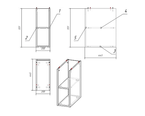 Купить Модуль для тумбы дуб Cersanit Moduo MD-MOD20-SZ в магазине сантехники Santeh-Crystal.ru