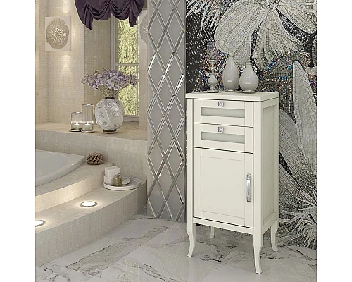 Купить Тумба напольная слоновая кость 44 см L Opadiris Мираж 00-00000045 в магазине сантехники Santeh-Crystal.ru