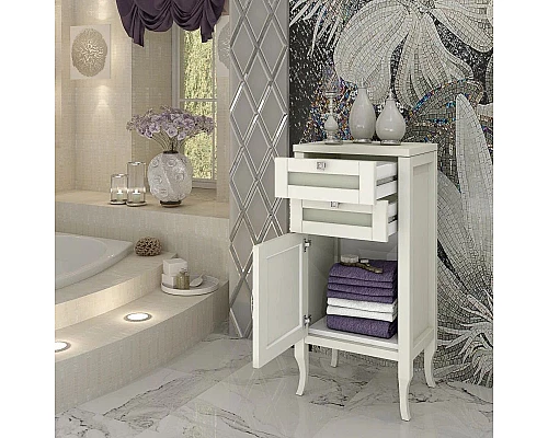 Купить Тумба напольная слоновая кость 44 см L Opadiris Мираж 00-00000045 в магазине сантехники Santeh-Crystal.ru