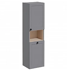 Пенал подвесной серый матовый с бельевой корзиной R VitrA Root Classic 68526