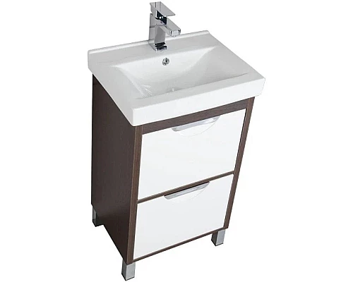 Купить Тумба белый/венге 47 см Aquanet Гретта 00171587 в магазине сантехники Santeh-Crystal.ru