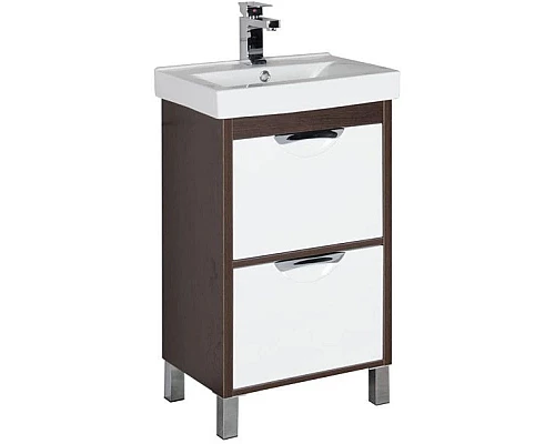 Купить Тумба белый/венге 47 см Aquanet Гретта 00171587 в магазине сантехники Santeh-Crystal.ru