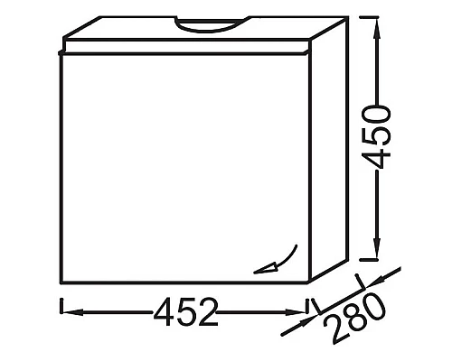 Приобрести Тумба аквамарин матовый 45,2 см шарниры слева Jacob Delafon Odeon Up EB999G-M43 в магазине сантехники Santeh-Crystal.ru