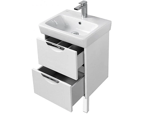 Приобрести Тумба с раковиной дуб полярный 50 см Акватон Сильва 1A2117K1SIW70 в магазине сантехники Santeh-Crystal.ru