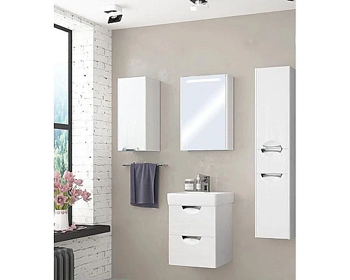 Приобрести Тумба с раковиной дуб полярный 50 см Акватон Сильва 1A2117K1SIW70 в магазине сантехники Santeh-Crystal.ru