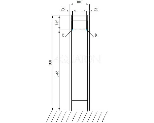 Купить Тумба белый глянец 18 см Акватон Лондри 1A236101LH010 в магазине сантехники Santeh-Crystal.ru