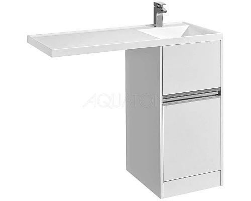 Приобрести Тумба белый глянец 42 см Акватон Лондри 1A236001LH010 в магазине сантехники Santeh-Crystal.ru