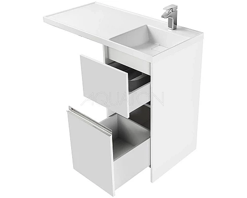 Приобрести Тумба белый глянец 42 см Акватон Лондри 1A236001LH010 в магазине сантехники Santeh-Crystal.ru