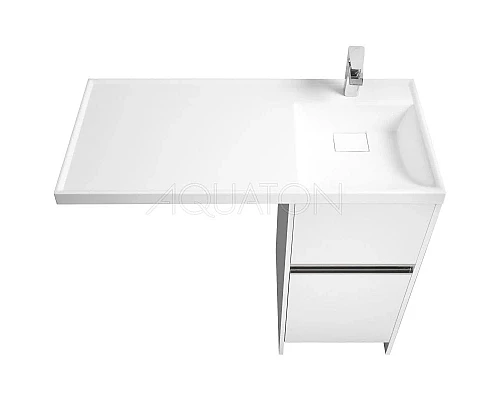 Приобрести Тумба белый глянец 42 см Акватон Лондри 1A236001LH010 в магазине сантехники Santeh-Crystal.ru