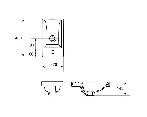 Купить Тумба с раковиной белый глянец/дуб сонома 40 см Corozo Комо SETSD-00000352/UM-COM40/1 в магазине сантехники Santeh-Crystal.ru