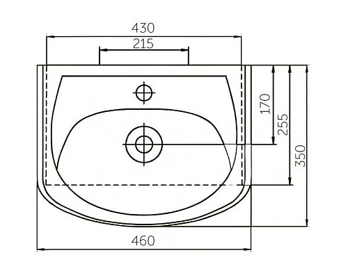 Заказать Тумба с раковиной белый глянец 46 см Corozo Орфей SETSD-00000384/SD-00000088 в магазине сантехники Santeh-Crystal.ru