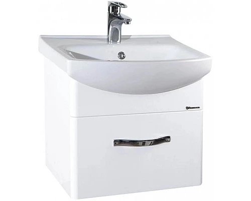 Купить Тумба с раковиной белый глянец 50,5 см Bellezza Анкона 4639606190011 + 4690311009944 в магазине сантехники Santeh-Crystal.ru