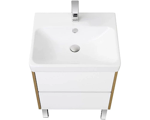 Заказать Тумба белый глянец/дуб рустикальный 53,2 см Акватон Сканди 1A251701SDZ90 в магазине сантехники Santeh-Crystal.ru