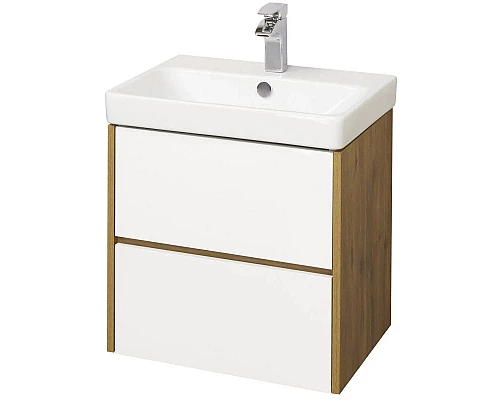 Заказать Тумба белый глянец/дуб рустикальный 53,2 см Акватон Сканди 1A251701SDZ90 в магазине сантехники Santeh-Crystal.ru