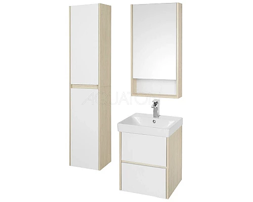 Купить Тумба белый глянец/дуб верона 43,2 см Акватон Сканди 1A251601SDB20 в магазине сантехники Santeh-Crystal.ru