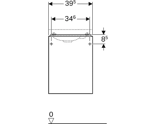 Заказать Тумба белый глянец 39,5 см Geberit Acanto 500.607.01.2 в магазине сантехники Santeh-Crystal.ru
