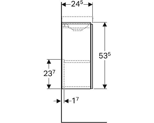 Заказать Тумба белый глянец 39,5 см Geberit Acanto 500.607.01.2 в магазине сантехники Santeh-Crystal.ru