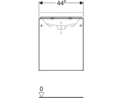 Купить Тумба темно-серый глянец/темно-серый матовый 44,5 см Geberit Acanto 500.608.JK.2 в магазине сантехники Santeh-Crystal.ru