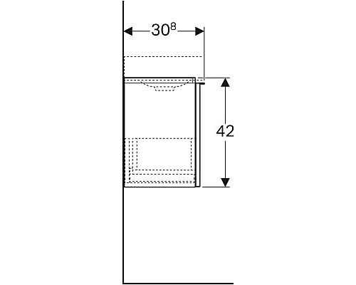 Купить Тумба платина глянец 52 см Geberit iCon 840054000 в магазине сантехники Santeh-Crystal.ru
