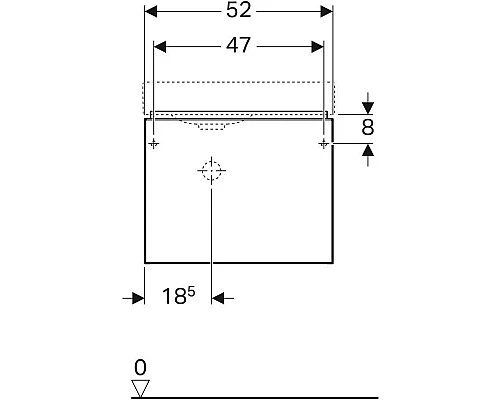 Купить Тумба платина глянец 52 см Geberit iCon 840054000 в магазине сантехники Santeh-Crystal.ru