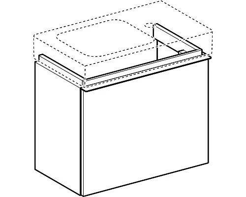 Купить Тумба платина глянец 52 см Geberit iCon 840054000 в магазине сантехники Santeh-Crystal.ru