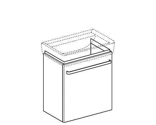 Заказать Тумба светло-серый глянец/светло-серый матовый 55 см Geberit Renova Compact 862061000 в магазине сантехники Santeh-Crystal.ru