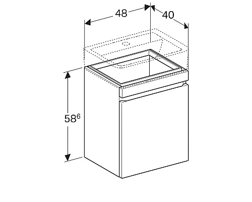 Купить Тумба натуральный дуб 48 см Geberit Renova Plan 869553000 в магазине сантехники Santeh-Crystal.ru