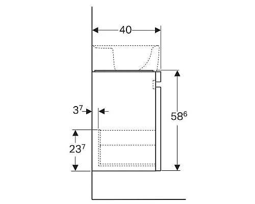 Купить Тумба натуральный дуб 48 см Geberit Renova Plan 869553000 в магазине сантехники Santeh-Crystal.ru