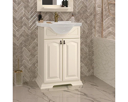 Заказать Тумба с раковиной слоновая кость 55,5 см Opadiris Риспекто в магазине сантехники Santeh-Crystal.ru