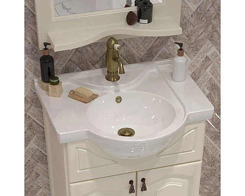Заказать Тумба с раковиной слоновая кость 55,5 см Opadiris Риспекто в магазине сантехники Santeh-Crystal.ru
