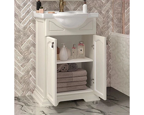 Приобрести Комплект мебели слоновая кость 55,5 см Opadiris Риспекто в магазине сантехники Santeh-Crystal.ru