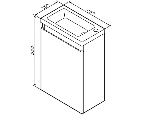 Приобрести Комплект мебели белый глянец 55 см Am.Pm X-Joy M85AFHX0451WG + M85AWCC0452WG + M91AMOX0553WG в магазине сантехники Santeh-Crystal.ru