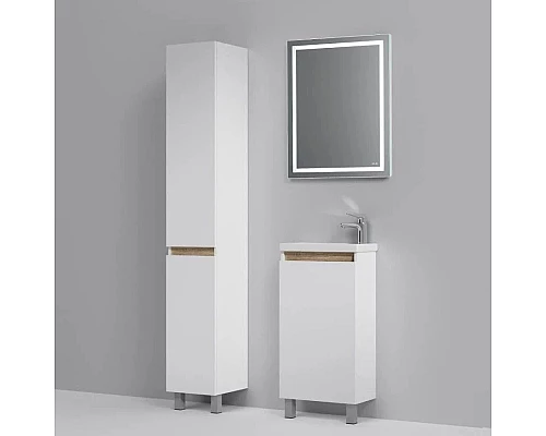 Заказать Комплект мебели белый глянец 55 см Am.Pm X-Joy M85AFSX0451WG + M85AWCC0452WG + M91AMOX0551WG в магазине сантехники Santeh-Crystal.ru