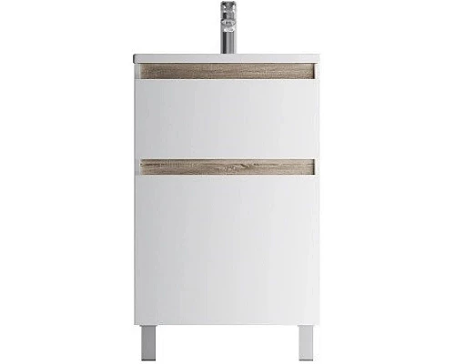 Приобрести Комплект мебели белый глянец 55 см Am.Pm X-Joy M85AFSX0451WG + M85AWCC0452WG + M91AMOX0553WG в магазине сантехники Santeh-Crystal.ru