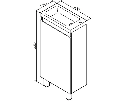 Приобрести Комплект мебели белый глянец 55 см Am.Pm X-Joy M85AFSX0451WG + M85AWCC0452WG + M91AMOX0553WG в магазине сантехники Santeh-Crystal.ru
