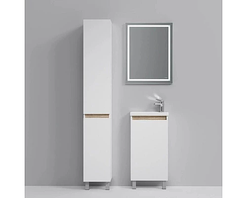 Приобрести Тумба с раковиной белый глянец 45 см Am.Pm X-Joy M85AFSX0451WG + M85AWCC0452WG в магазине сантехники Santeh-Crystal.ru