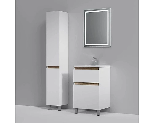 Заказать Комплект мебели белый глянец 55 см Am.Pm X-Joy M85AFSX0552WG + M85AWCC0552WG + M91AMOX0551WG в магазине сантехники Santeh-Crystal.ru