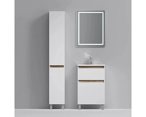 Заказать Комплект мебели белый глянец 55 см Am.Pm X-Joy M85AFSX0552WG + M85AWCC0552WG + M91AMOX0551WG в магазине сантехники Santeh-Crystal.ru
