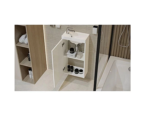 Заказать Тумба белый матовый 38,5 см Velvex Estea tpEST.40.1D-233 в магазине сантехники Santeh-Crystal.ru