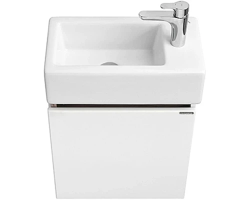 Купить Комплект мебели белый глянец/эбони светлый 46 см Акватон Эклипс 1A172801EK49R + 1WH301972 + 1A129002EK010 в магазине сантехники Santeh-Crystal.ru