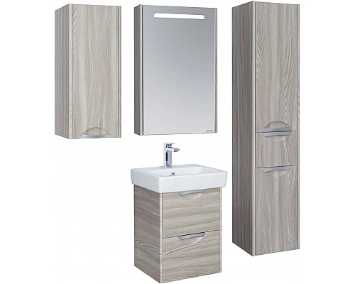 Купить Комплект мебели дуб фьорд 50 см Акватон Сильва 1A211701SIW60 + 1WH302184 + 1A215502SIW6L в магазине сантехники Santeh-Crystal.ru