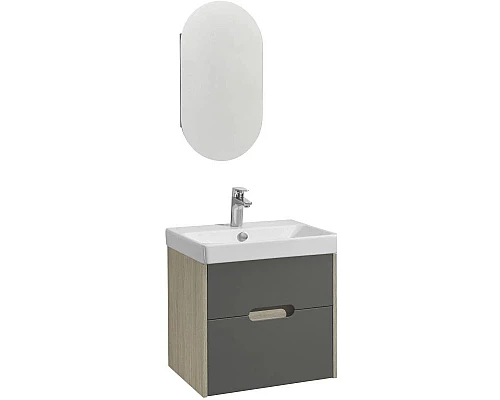 Заказать Комплект мебели грей/дуб ойстер 55 см Акватон Оливия 1A254201OLUG0 + 1WH501620 + 1A254502OL010 в магазине сантехники Santeh-Crystal.ru