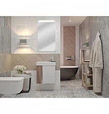 Комплект мебели белый глянец/ясень шимо 46 см Акватон Вита 1A221401VTD70 + 1WH301972 + 1A221902VT010