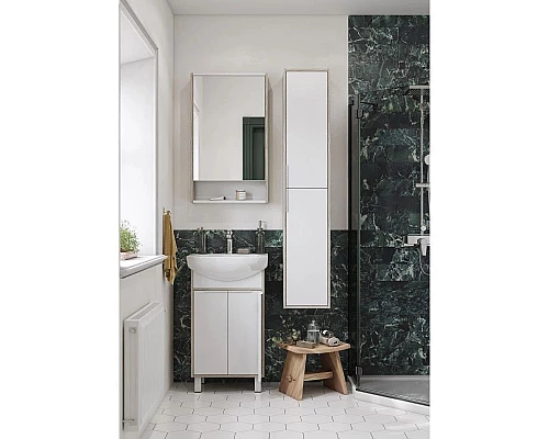 Приобрести Комплект мебели белый глянец/ясень фабрик 50,5 см Акватон Рико 1A212401RIB90 + 1WH207781 + 1A212302RIB90 в магазине сантехники Santeh-Crystal.ru