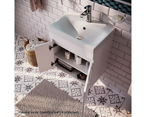 Купить Тумба белый матовый 49,4 см IDDIS Zodiac ZOD5CD0i95 в магазине сантехники Santeh-Crystal.ru