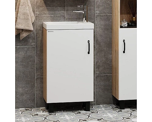 Заказать Тумба дуб сонома/белый матовый 45 см Onika Тимбер 104508 в магазине сантехники Santeh-Crystal.ru