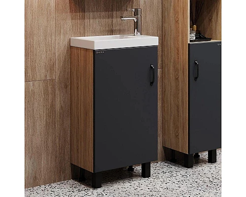 Приобрести Тумба дуб сонома/серый матовый 45 см Onika Тимбер 104509 в магазине сантехники Santeh-Crystal.ru