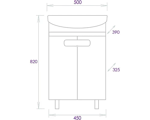 Приобрести Тумба белый глянец/кастелло 45 см Onika Харпер 105033 в магазине сантехники Santeh-Crystal.ru
