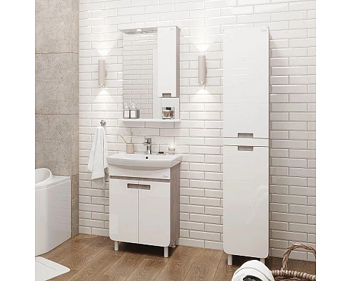 Купить Тумба белый глянец/кастелло 50 см Onika Харпер 105557 в магазине сантехники Santeh-Crystal.ru